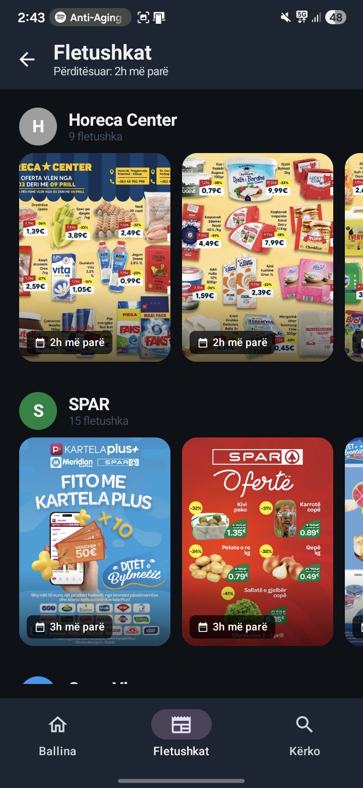 SPAR and Horeca flyers